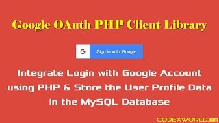Login with Google Account using PHP