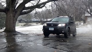 Subaru AWD vs Sheet of Ice!