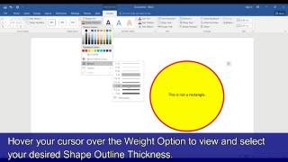 Microsoft Word 2016 Tutorial 8 How to Insert, Edit and Customize Shapes
