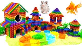 DIY - Build Foot Fish Pond And Hamster Playground With Magnetic Balls (Satisfying) - Magnet Balls