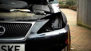 how to replace lexus headlight/headlamp/ballast/removal/hid/is220d/250/350