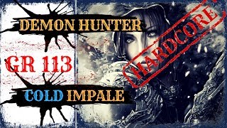 DIABLO 3 HARDCORE - RANK 103 -  GR 113 SOLO CLEAR - SHADOW IMPALE  - Patch 2.6.4 - Season 16 DH