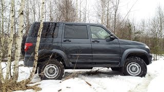 УАЗ Patriot 2017 "Классик" обзор работы РАЗДАТКИ механической Шум при 4х4 60 км/ч