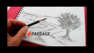 COMMENT DESSINER UN PAYSAGE AU CRAYON SIMPLEMENT