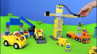 Fire Truck, Excavator, Train, Garbage Truck, Police Cars & Tractor | LEGO Construction Toy Vehicles