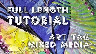 Studio Time 50 - "Don't Stop"mixed media art tag by Mimi Bondi