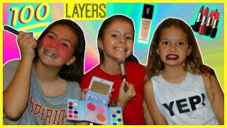 100 LAYERS CHALLENGE / BLUSH /FOUNDATION / LIPSTICK "SISTER FOREVER"