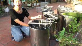 Thùng quay mật chất inox sịn phuc vụ các bác vụ mật tới cac bác alo e sdt nha 0869054295.
