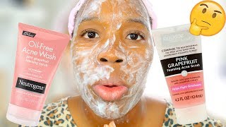 Equate Beauty! vs. Neutrogena Acne Wash! Pink Grapefruit Acne Wash Cleanser! Skincare Dupes!