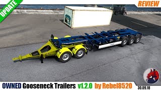ETS2 (1.32) | owned trailer mod "Owned Gooseneck Trailers" v1.2.0 by Rebel8520 (30.09.18) - review