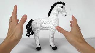 Лошадь крючком. Видеообзор вязаной лошадки. Crochet horse