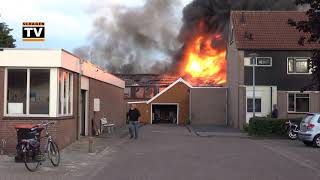 Zeer grote brand bij Van Graas en Struik in 't Zand