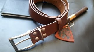 Хороший кожаный ремень своими руками.КДМ Булат.