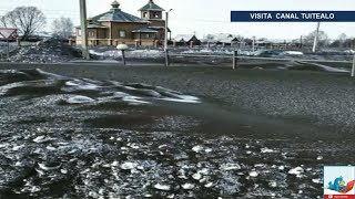 Cae nieve negra y tóxica en Rusia