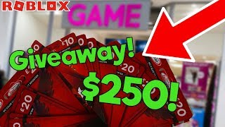 BUYING $250+ WORTH OF ROBUX ROBLOX GIFT CARDS AND GIVING THEM AWAY!