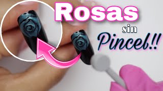 Pinta Rosas SIN PINCEL!! ?? Fácil! Nail Art