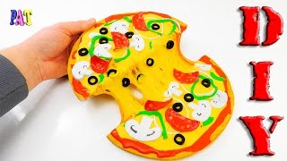 DIY ЖИДКАЯ ПИЦЦА ИГРУШКА АНТИСТРЕСС ИЗ ЛЁГКОГО ПЛАСТИЛИНА И ЛИЗУНОВ!Что делать, если скучно!