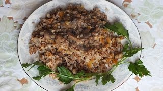 гречневая каша с шампиньонами в мультиварке