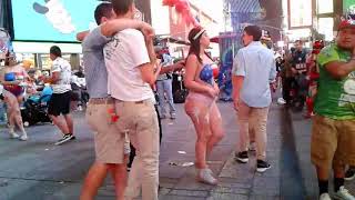 NAKED WOMEN  NIGHT  TIMES SQUARE  NEW YORK