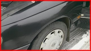 Рихтовка крыла. Выбиваем замятый кант арки Opel Omega. Body repair.