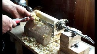 самодельный токарный станок по дереву на основе дрели [ lathe for wood of drill ]