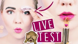 AUGENBRAUEN - STEMPEL?! + Katzenpulli im LIVE TEST ?