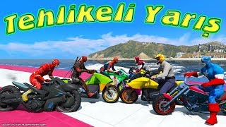 Tehlikeli Yarış Örümcek Bebek ve Süper Motorsiklet Yarışı Sunuyor