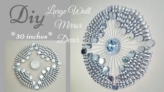 Diy Large Decorative Wall Mirror Decor (30 inches)| Quick and Easy!