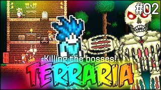 ? KILLING SOME SCARY BOSSES AND GETTING ARMOR ? Terraria 1.3.4 | Ep 2 Multiplayer Let's Play
