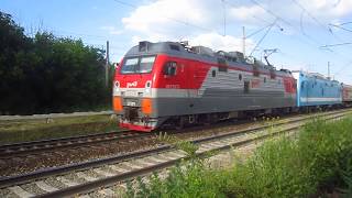 Электровозы ЭП1М-775/606 с поездом №472 Адлер-Москва