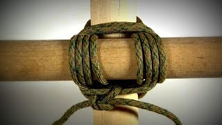Связывание двух палок перпендикулярно \ Square lashing