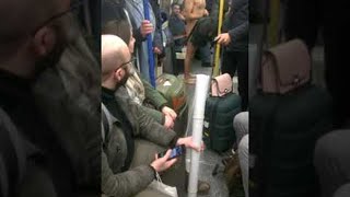 Tube Passengers Shocking Exercise Regime || ViralHog