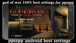 God of war gameplay in ppsspp android with 100% speed settings