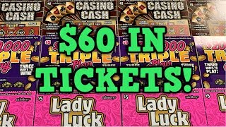 CASINO CASH LADY LUCK & $200K TRIPLE PLAY CALIFORNIA SCRATCH OFF TICKETS ??