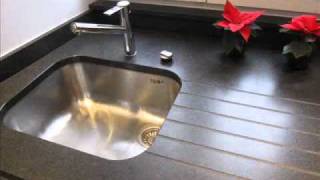 Plan de travail granit Noir Aspect Cuir