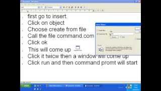 How to get command promt (cmd) on your computer using notepad/wordpad