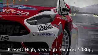 TEST Dirt Rally Ryzen 3 1200 + 1050ti (Hight and Very High/ Высокое качество)