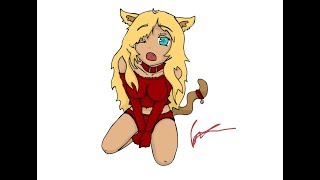 Watch me draw hentai style neko girl.