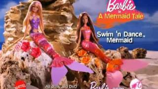2010 Barbie In A Mermaid Tale Swim 'N Dance Mermaid Barbie Dolls Commercial