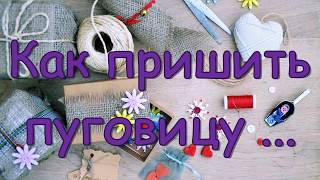 Как пришить пуговицу на ножке