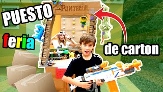 CREO CON CARTON UN PUESTO DE PUNTERIA DE FERIA