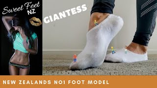 Giantess - tiny man in her sweaty sock. #SweatySocks #Giantess #SweetFeetNZ