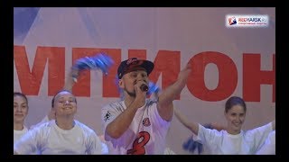 Влад Шмелёв на вручении золотых медалей ХК "Енисей"