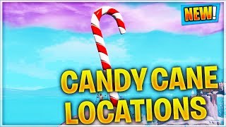 Fortnite Battle Royale - All Giant Candy Cane Locations Guide (14 Days of Fortnite Challenge)