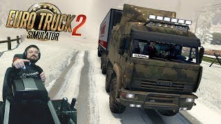 Рейс с попутчиком в Суровой России на Якутск День 3 Euro Truck Simulator 2 + руль Fanatec CSLElite