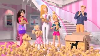Барби и её щенки . Barbie and her puppies .