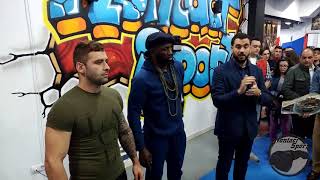 Pesaje Campeonato del mundo k1 Alberto Tapia vs Mamadou Keta