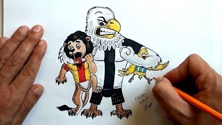 Beşiktaş Vodafone - Besiktas logosu nasil cizilir(Ehedov Elnur)How to draw Besiktas FC Logo