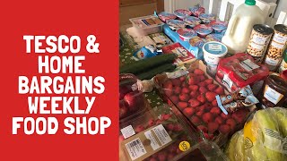 Tesco & Home Bargains Weekly Food Shop