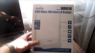 WI-FI роутер DeTech WR019 Распаковка, Обзор, Настройка, Тест // Мощный роутер для ДОМА